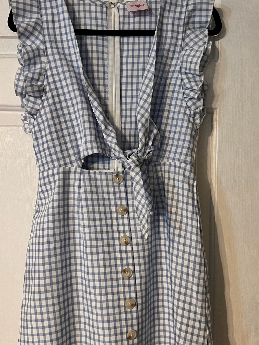 Buddy Love Light Blue and White Gingham Dress
